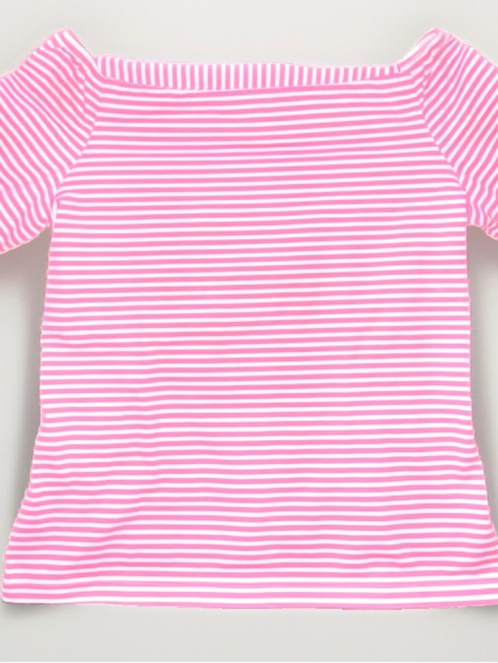 Women’s Sailor - Sailor Pink & White Striped Boatneck Top Small 3/4 Sleeves